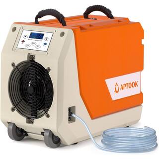 180 pt. 6000 sq. ft. Commercial Dehumidifier in Oranges with Drain Hose and Pump for Basement Garage Warehouse W-SPU-83