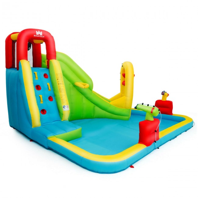 Inflatable Water Park Bounce House Bouncer Slide with Climbing Wall without Blower