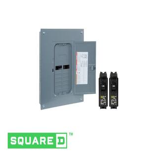 Square D Homeline 125 Amp 12-Space 24-Circuit Indoor Main Lug Plug-On Neutral Load Center w Cover Ground Bar(HOM1224L125PGCVP) HOM1224L125PGCVP