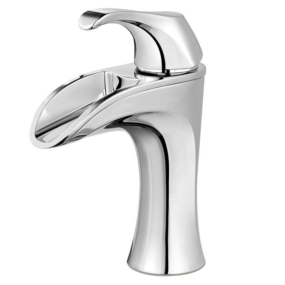 Pfister Brea 4 in. Centerset Single-Handle Waterfall Bathroom Faucet in Polished Chrome LF-042-BRCC