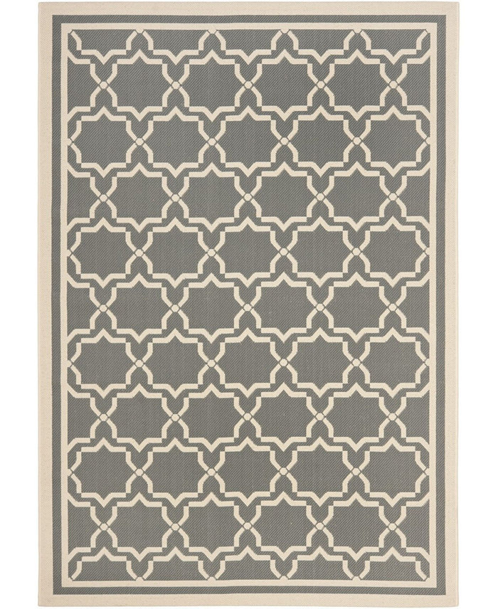 Safavieh Courtyard CY6916 Anthracite and Beige 5'3 x 7'7 Outdoor Area Rug