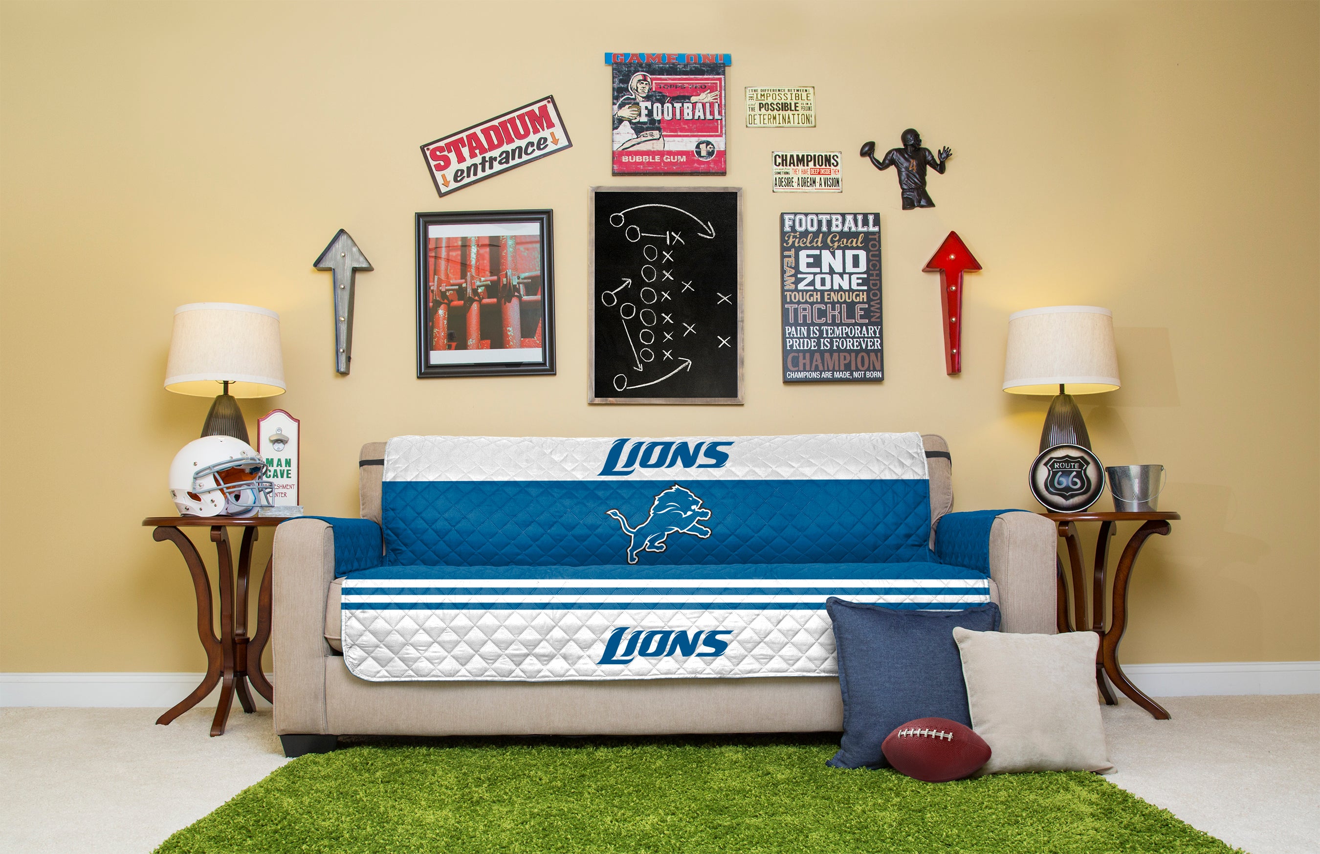 Nfl Licensed Furniture Protector Sofa Couch Cover