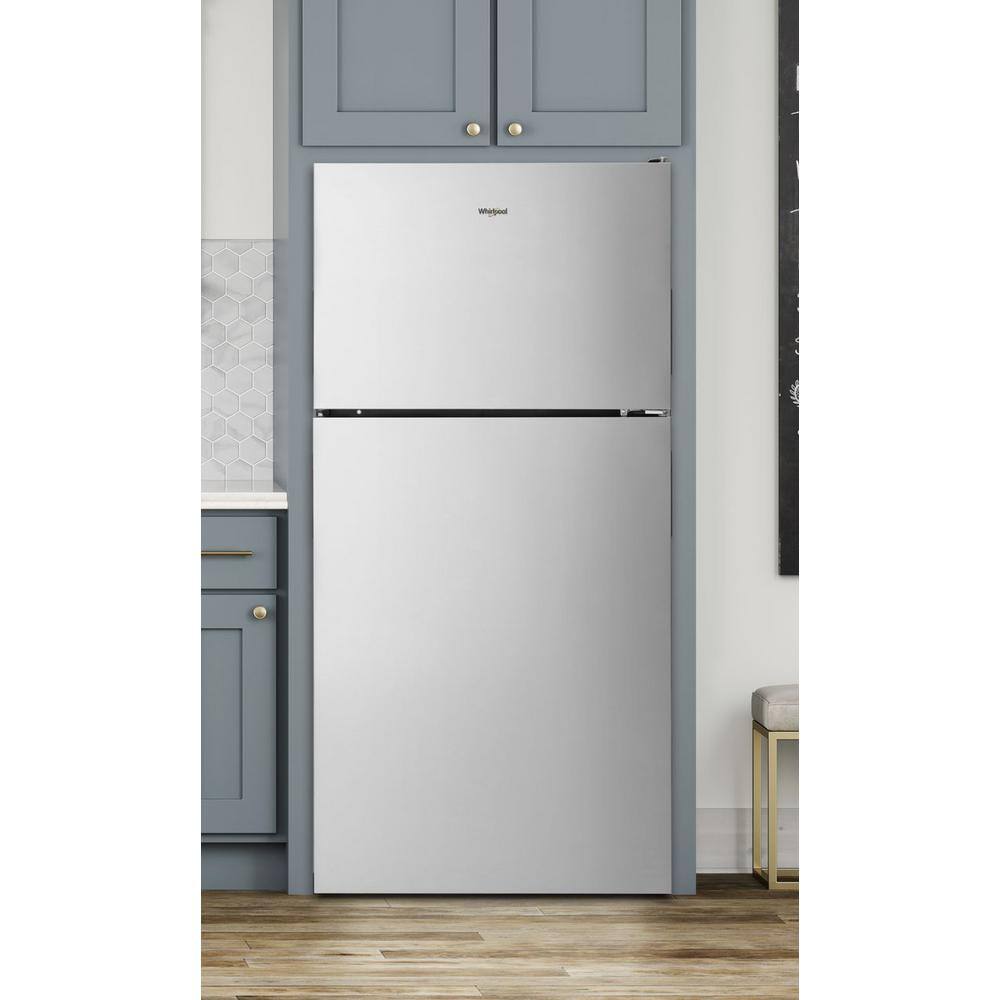 Whirlpool 18.2 cu. ft. Top Freezer Refrigerator in Stainless Steel WRT348FMES