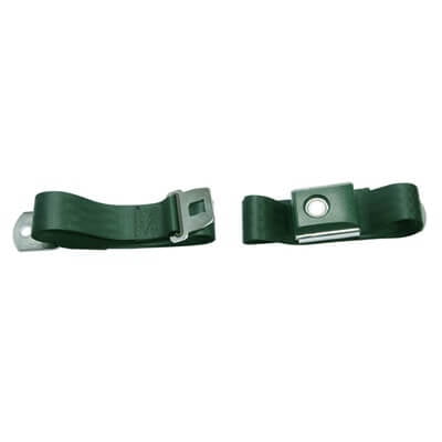 Scott Drake SB-GN-PBSB Push Button Seat Belt Green