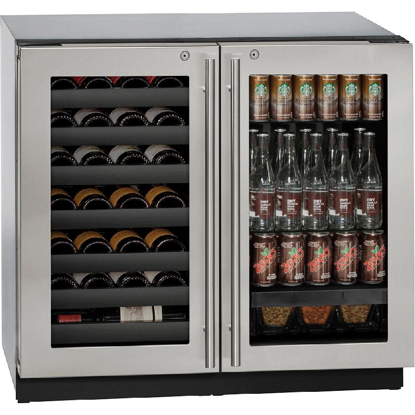 U-Line 7 cu. ft. Built-in Beverage Center U-3036BVWCS-13B