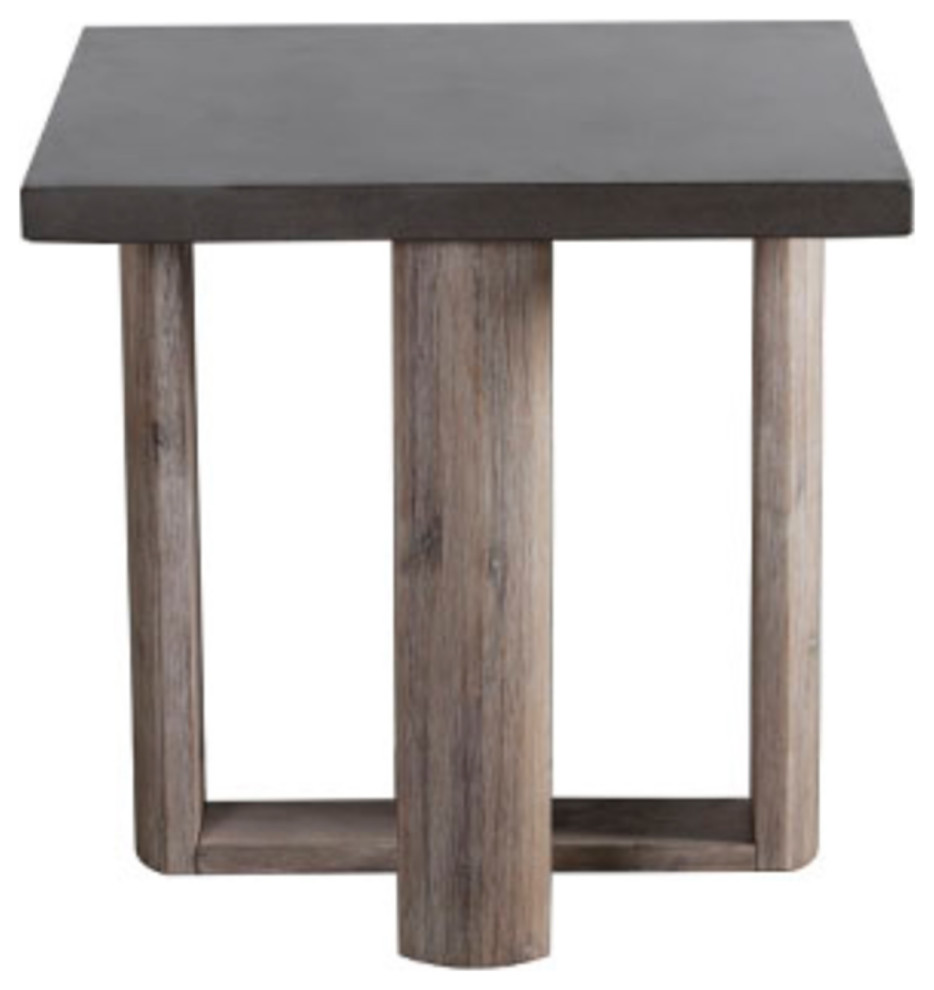 Concrete Top Square Side Table   Industrial   Outdoor Side Tables   by Design Mix Furniture  Houzz