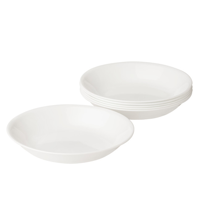 Corelle® Classic Winter Frost White， Set of 6， Pasta Bowls， 20-oz