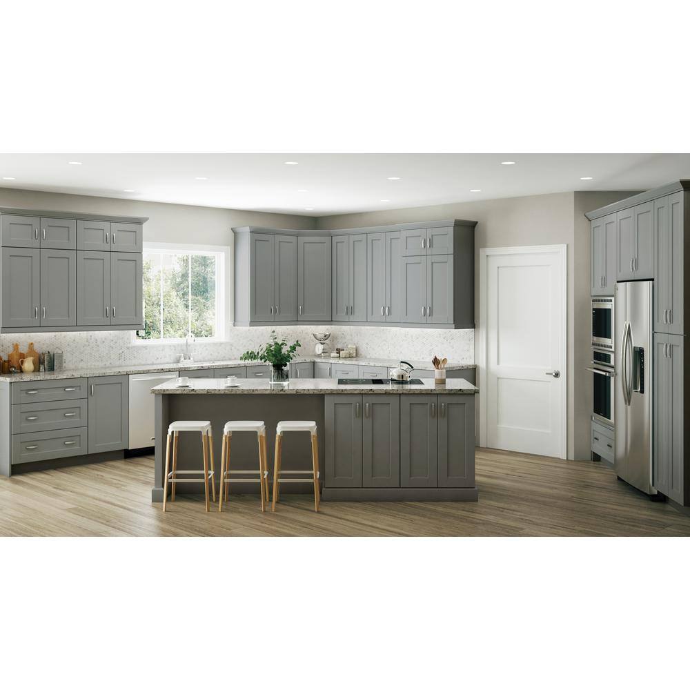 Home Decorators Collection Washington Veiled Gray Plywood Shaker Stock Assembled Base Kitchen Cabinet Sink Base 36 in. x 34.50 in. x 24 in. SB36-WVG