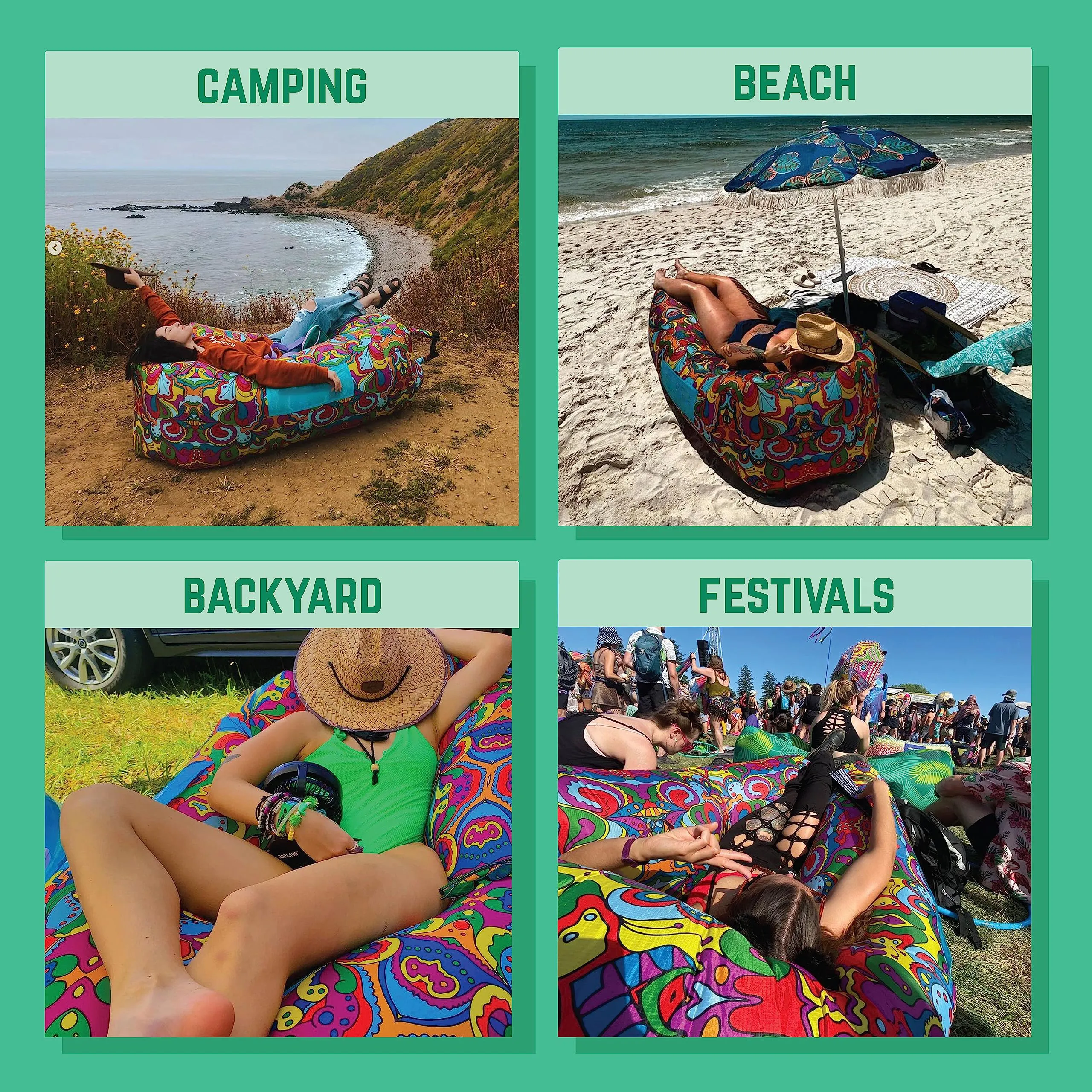 Wholesale Camping Accessories Outdoor Inflatable Sofa Inflatable Lounger Air Sofa Pink Inflatable Couch Sofa For Camping
