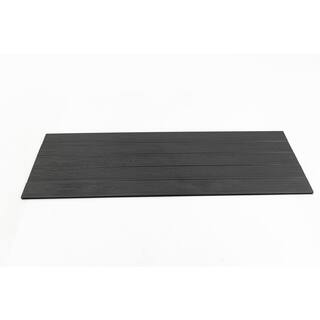Kahomvis 910 in. x 5-45 in. x 7.2 ft. Embossing Black Wood Plastic Composite Decorative Floor Decking Board 5-Piece Set Yea-LKD0-1ZP