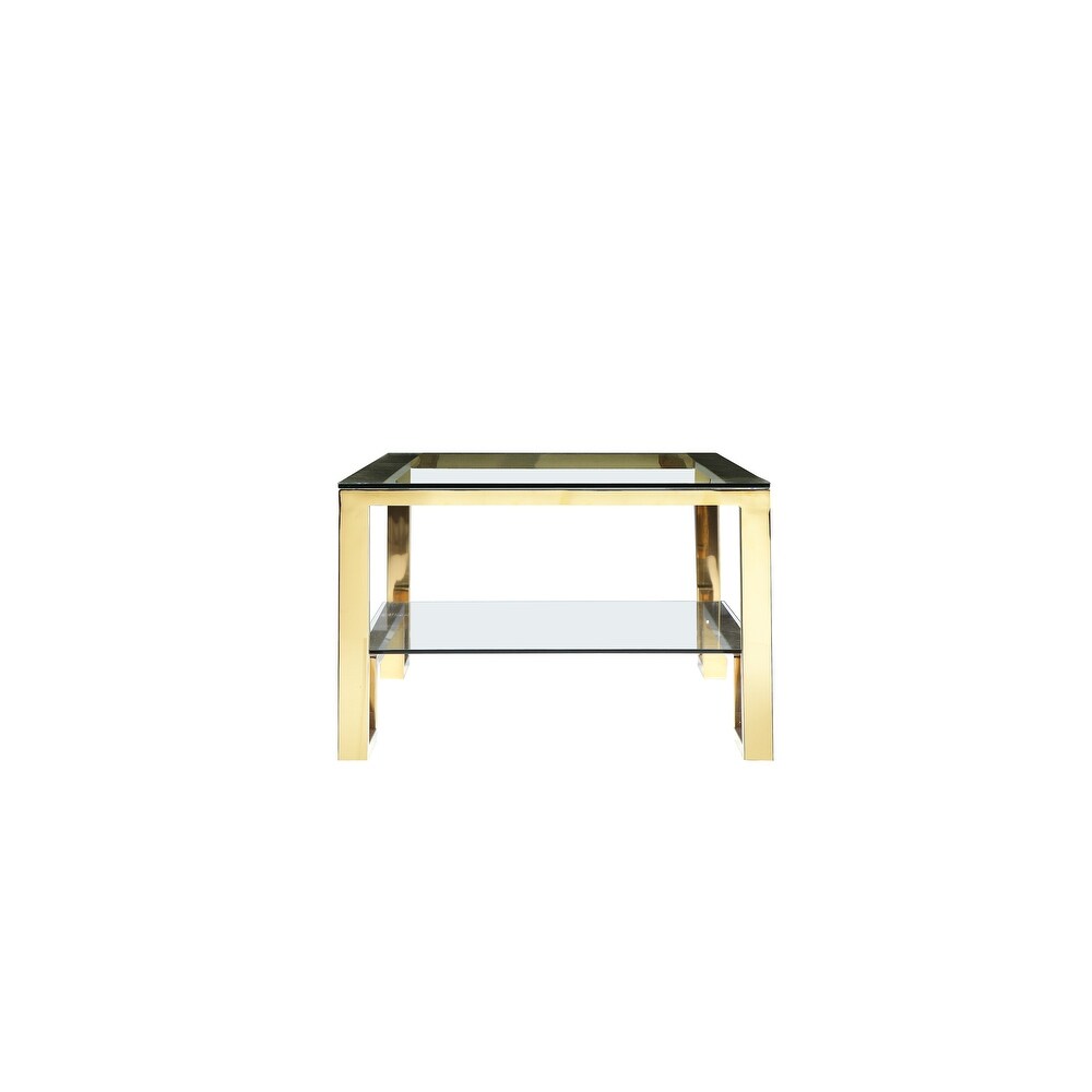 Laurence Coffee Table High Polish Gold.