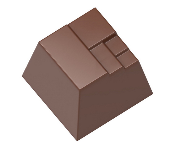 Chocolate World CW1557 Chocolate mould modern squa...