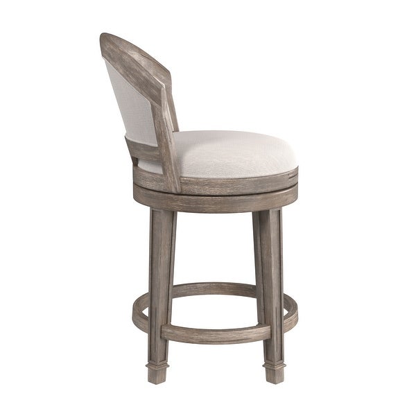 Hillsdale Furniture Monae Wood Upholstered Swivel Stool