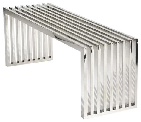 Nove Medium Bench   Contemporary   Outdoor Benches   by HomeCraftDecor  Houzz