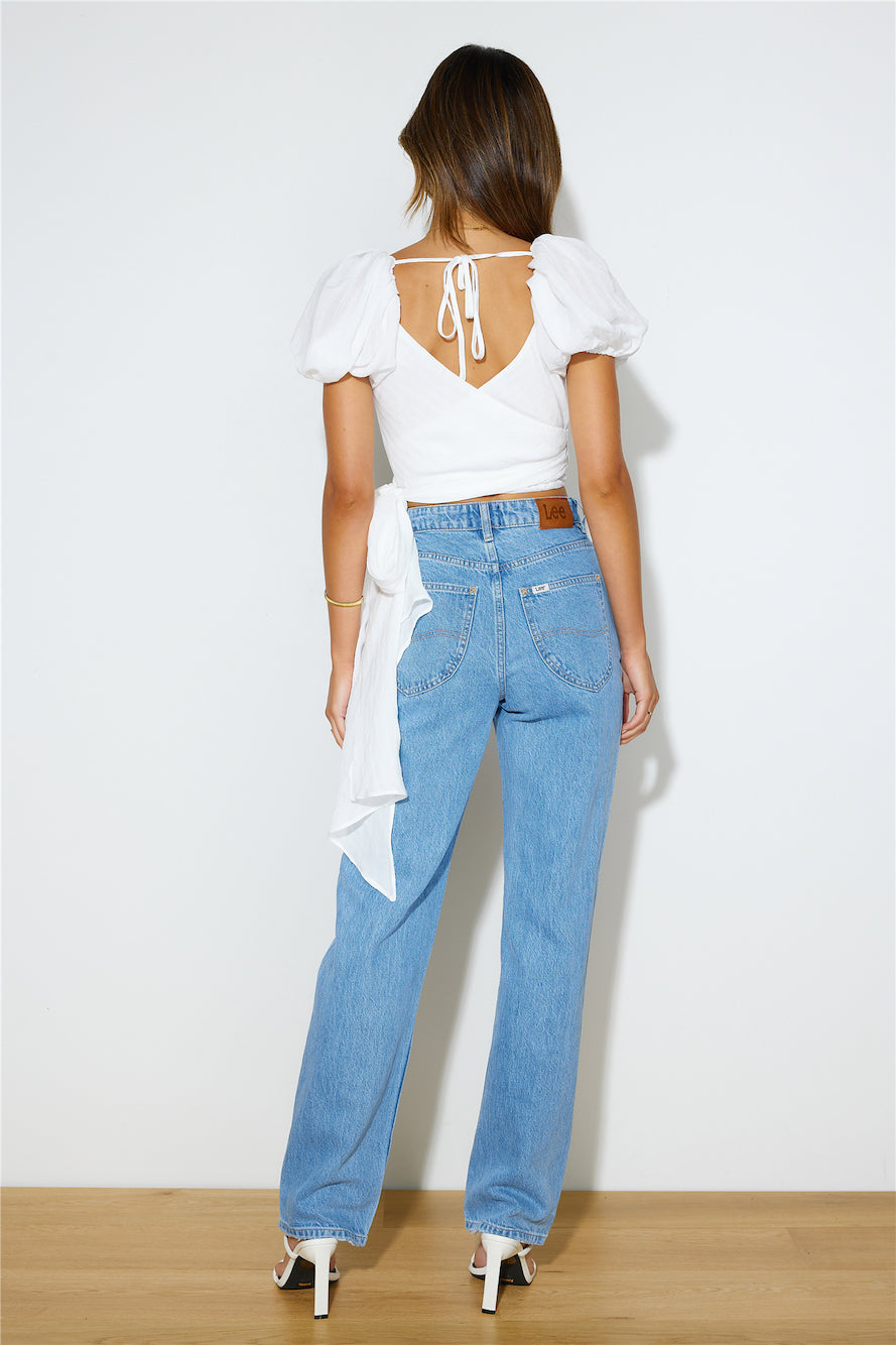 Puff Puff Crop Top White