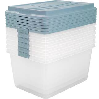 Hefty 72 .qt Clear Hi Rise Storage Bin - 6 units HFTCOM-7163010665666-6