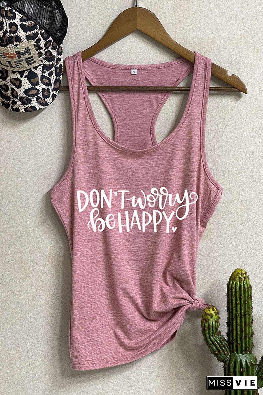 Don't Worry Be Happy Sleeveless Tank Top Wholesale