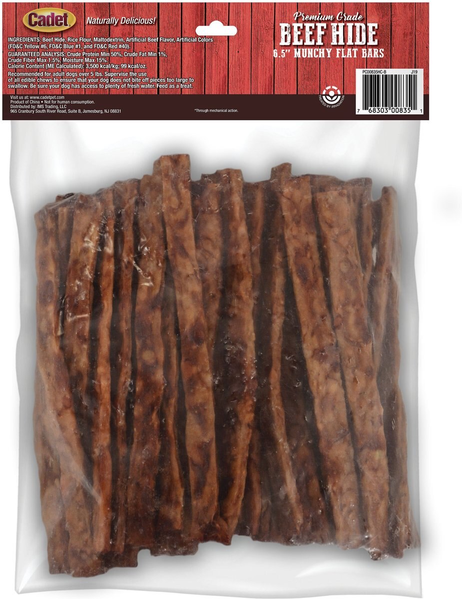 Cadet Gourmet Munchy Strips Beef Hide Dog Treats