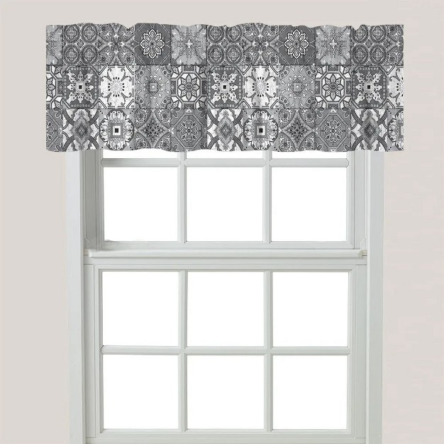 Laural Home Gray Granada Window Valance