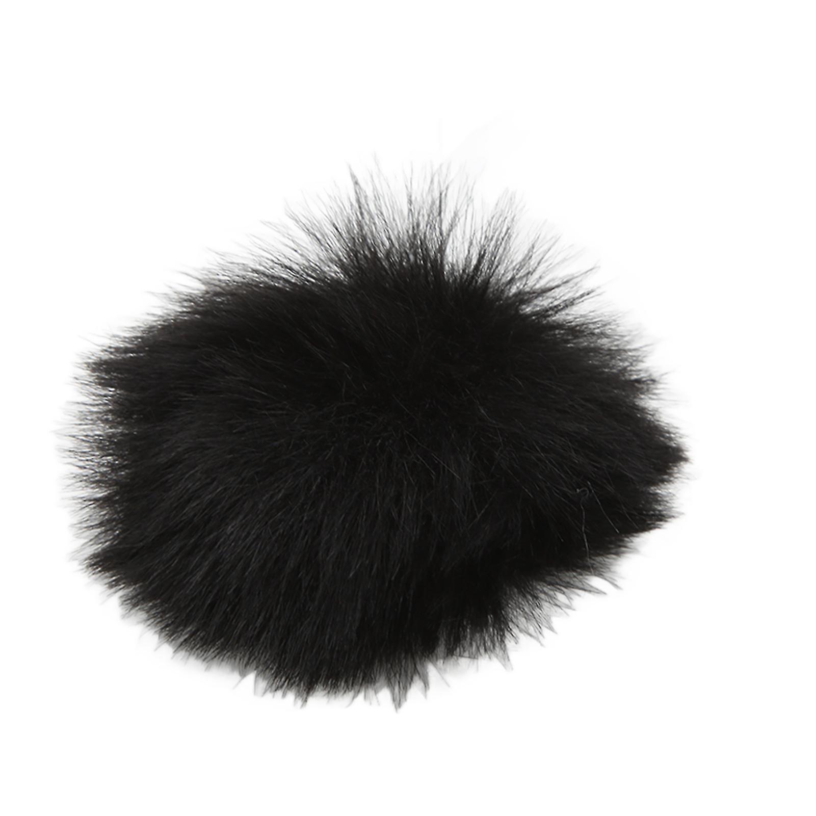 Lavalier Wind Muff Microphone Furry Windscreen Muff Lapel Microphone Cover 0.5cm / 0.2inblack