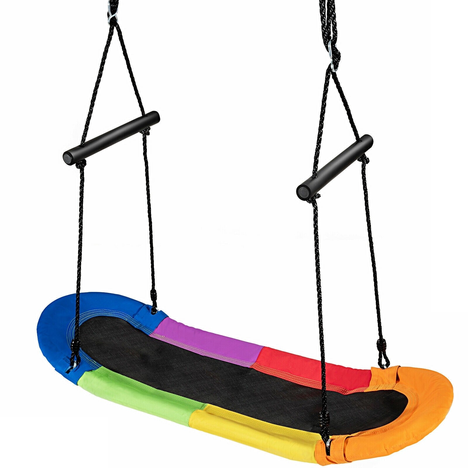 Costzon Saucer Tree Swing, Hanging Platform Surfing Tree Swing w/ Soft Padded Edge