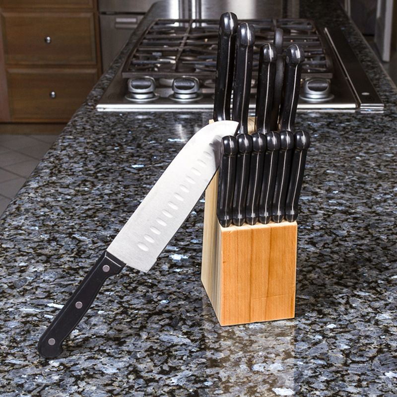 29 Piece Black Knife Block Cutlery Set with Kitchen Utensils