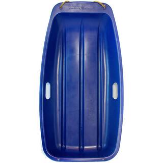 Ejoy 35 in. x 18 in. x 4 in. Downhill Winter Toboggan Snow Sled with Rope Blue (1-Piece) SnowSled35x18x4_Blue_1pc