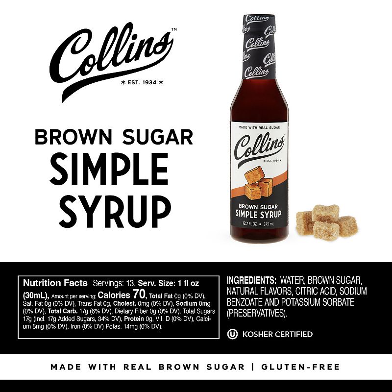 Collins 12.7 oz. Brown Sugar Simple Syrup