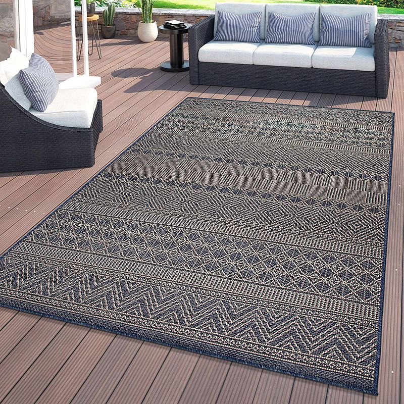 World Rug Gallery Geometric Bohemian Indoor Outdoor Area Rug