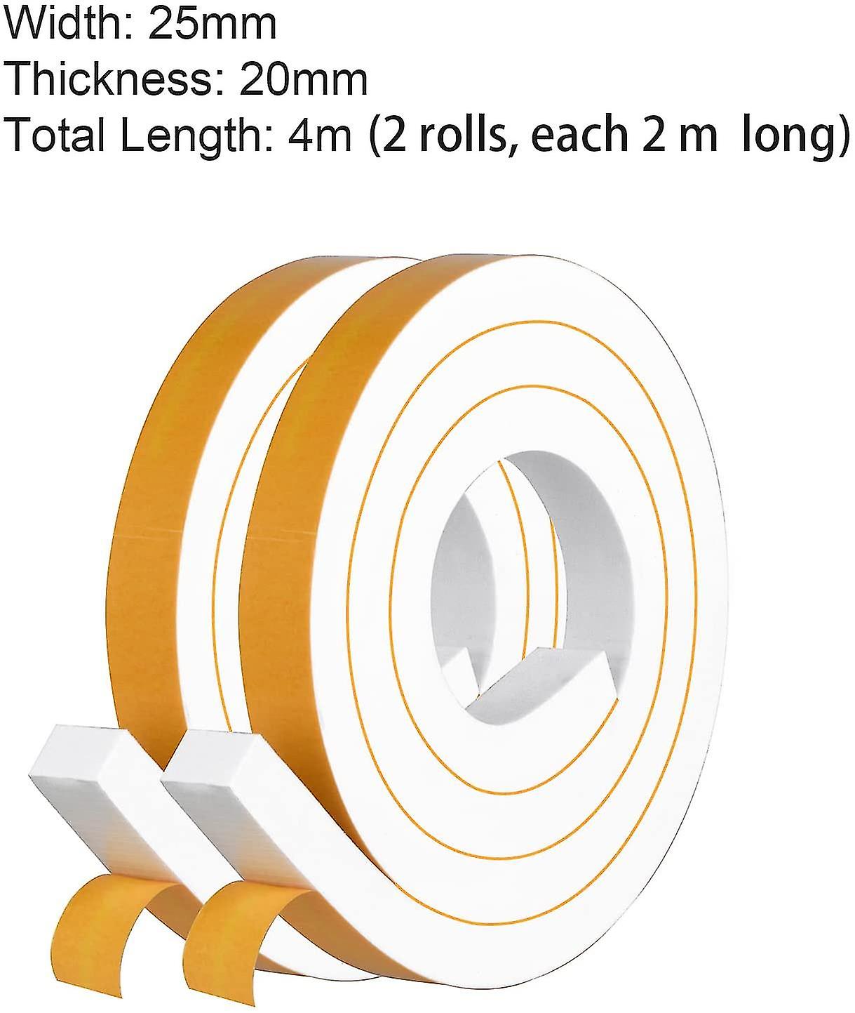 Foam Rubber Tape 6mm(w) X 1.5mm(t) Window Door Draught Excluder