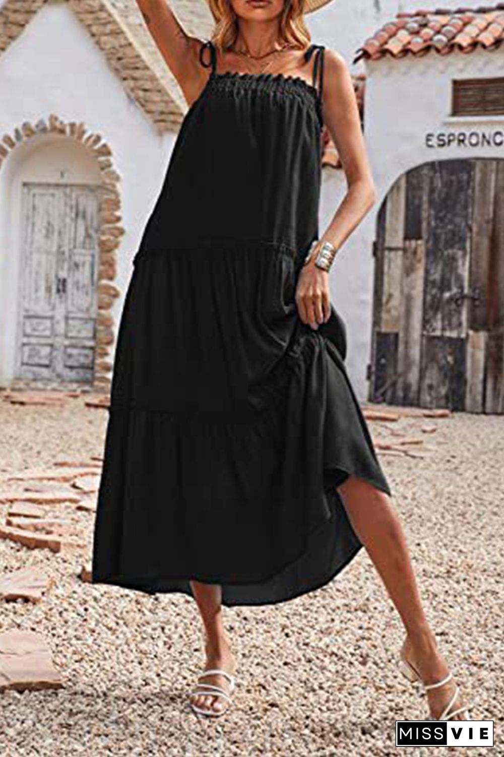 Solid Color Slip Swing Dress Wholesale