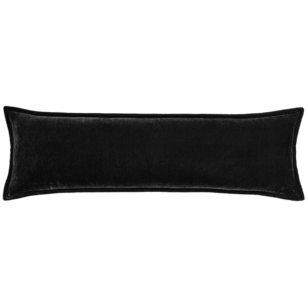 HiEnd Accents Stella Faux Silk Velvet Long Lumbar Pillow  14\