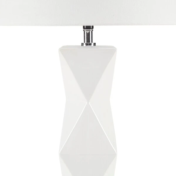 INK+IVY Kenlyn Geometric Ceramic Table Lamp