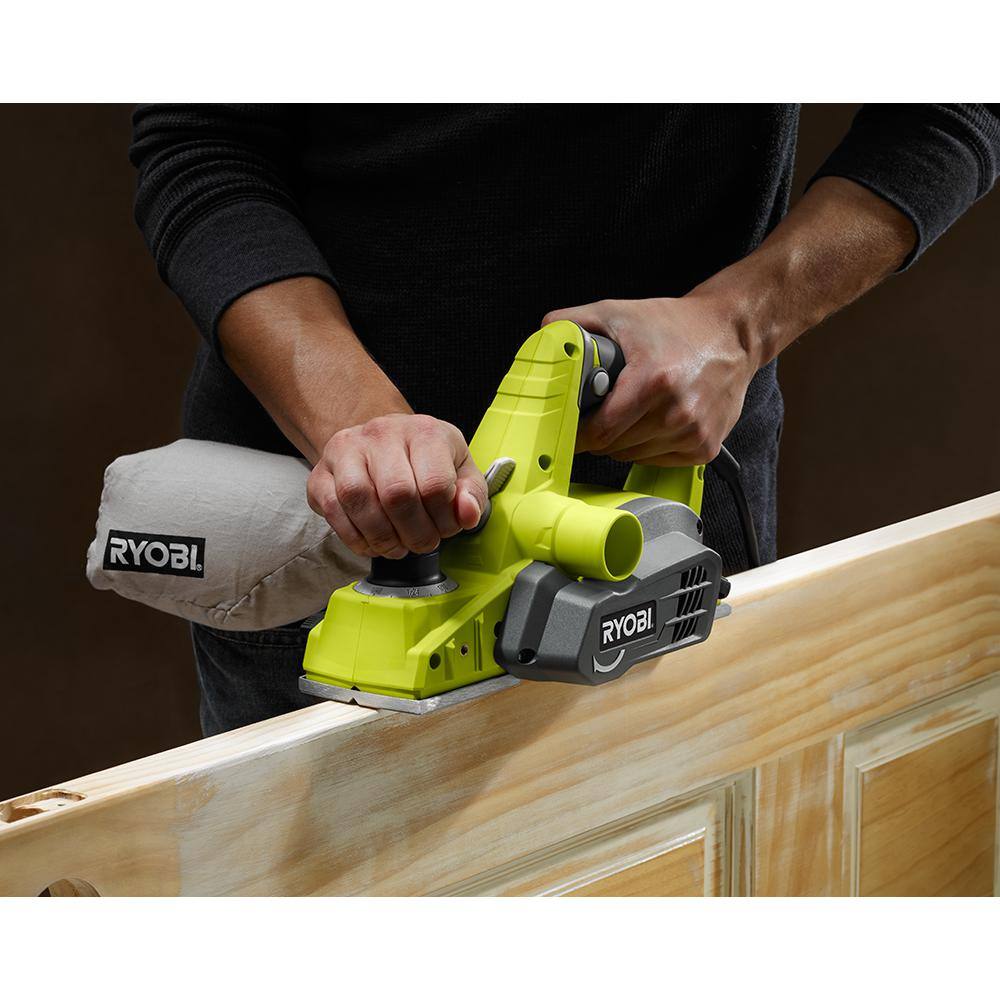 RYOBI 6 Amp Corded 3-14 in. Hand Planer with Dust Bag HPL52K