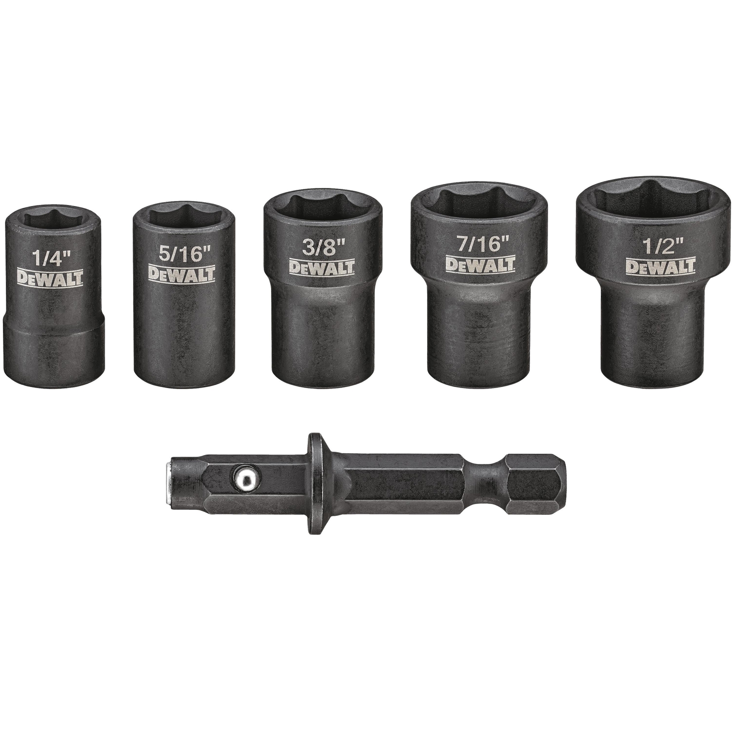 DW Detatchable Nut Driver Set Black Oxide 5 pc