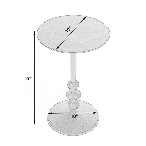 Zora Outdoor Round Pedestal Side Table