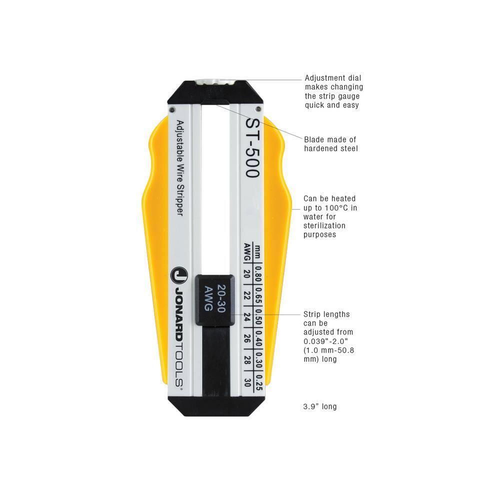 Jonard 20-30 AWG Adjustable Wire Stripper ST-500