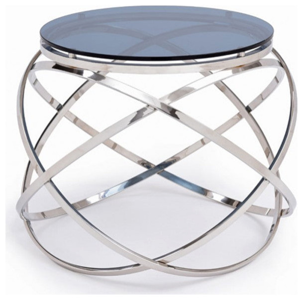 Rhoda Contemporary Smoked Glass End Table   Contemporary   Side Tables And End Tables   by V.S.D Furniture  Houzz