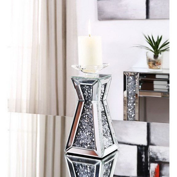 Acme Nowles Accent Candleholder (Set 2)  Mirrored ...