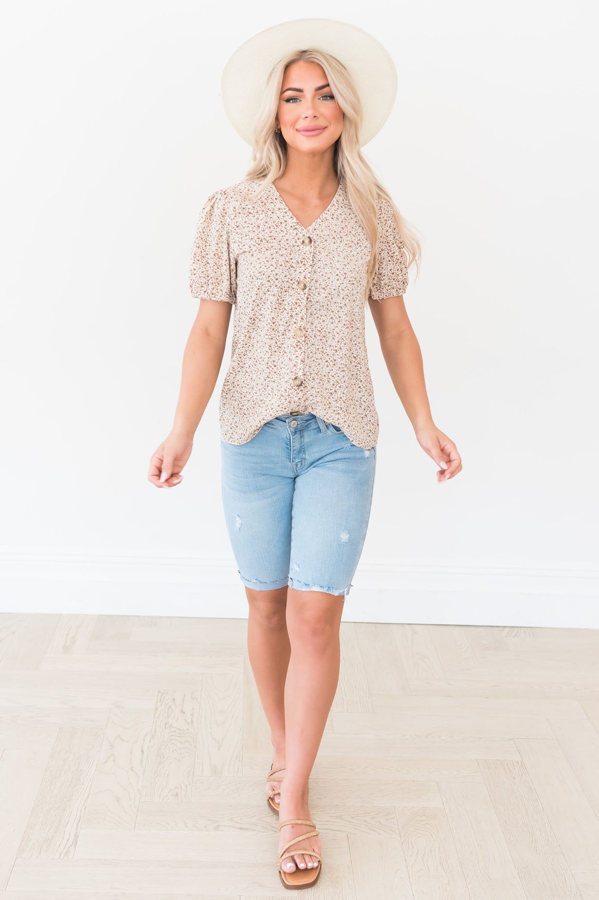 Floral Rush Modest Blouse