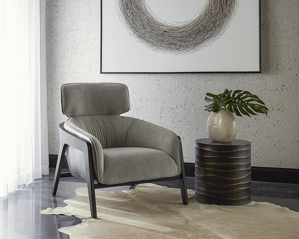 Leeto Lounge Chair  Polo Club Stone/Overcast Gray   Contemporary   Indoor Chaise Lounge Chairs   by Virgil Stanis Design  Houzz