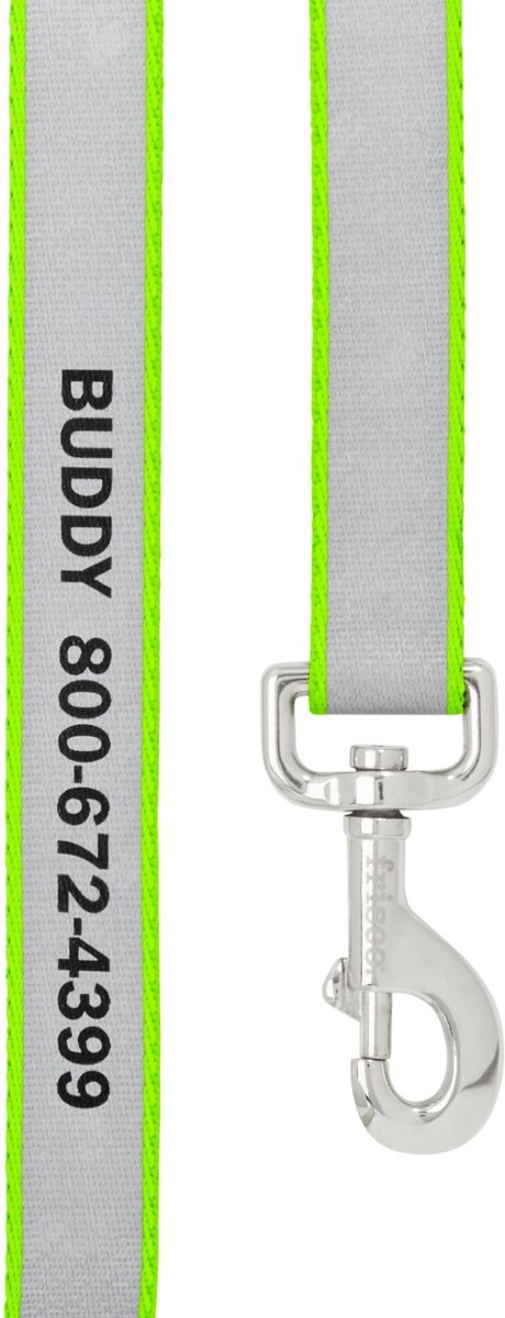 Frisco Solid Polyester Personalized Reflective Dog Leash