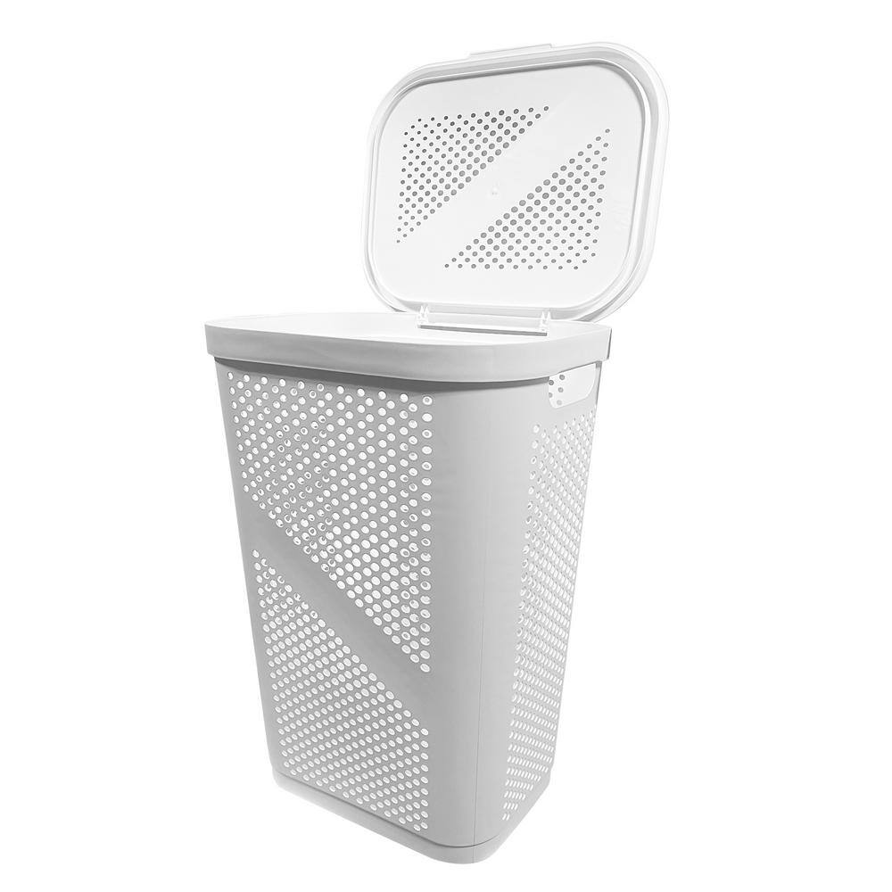 Modern Homes 60 L Laundry Hamper White 67536