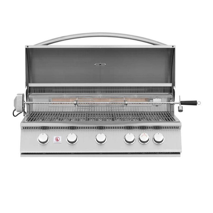 Summerset Sizzler 40-Inch 5-Burner Built-In Natural Gas Grill With Rear Infrared Burner