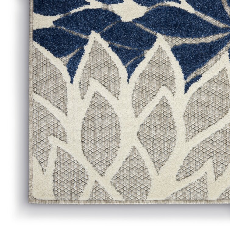 Rosario Navy/Ivory/Taupe Indoor/Outdoor Rug