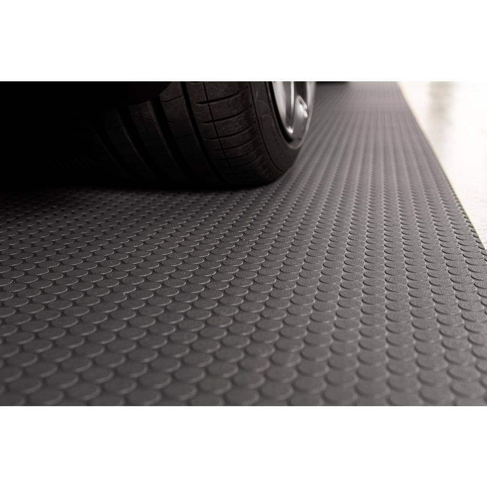 G-Floor Small Coin 7.5 ft. x 17 ft. Slate Grey Commercial Grade Vinyl Garage Flooring Cover and Protector GF60SC717SG