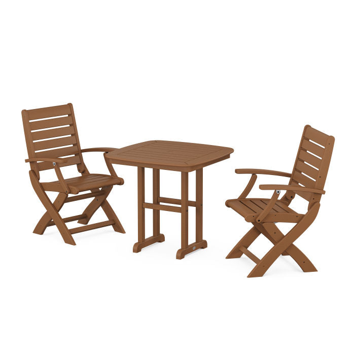 Polywood Signature Folding Chair 3-Piece Dining Set PWS1224-1