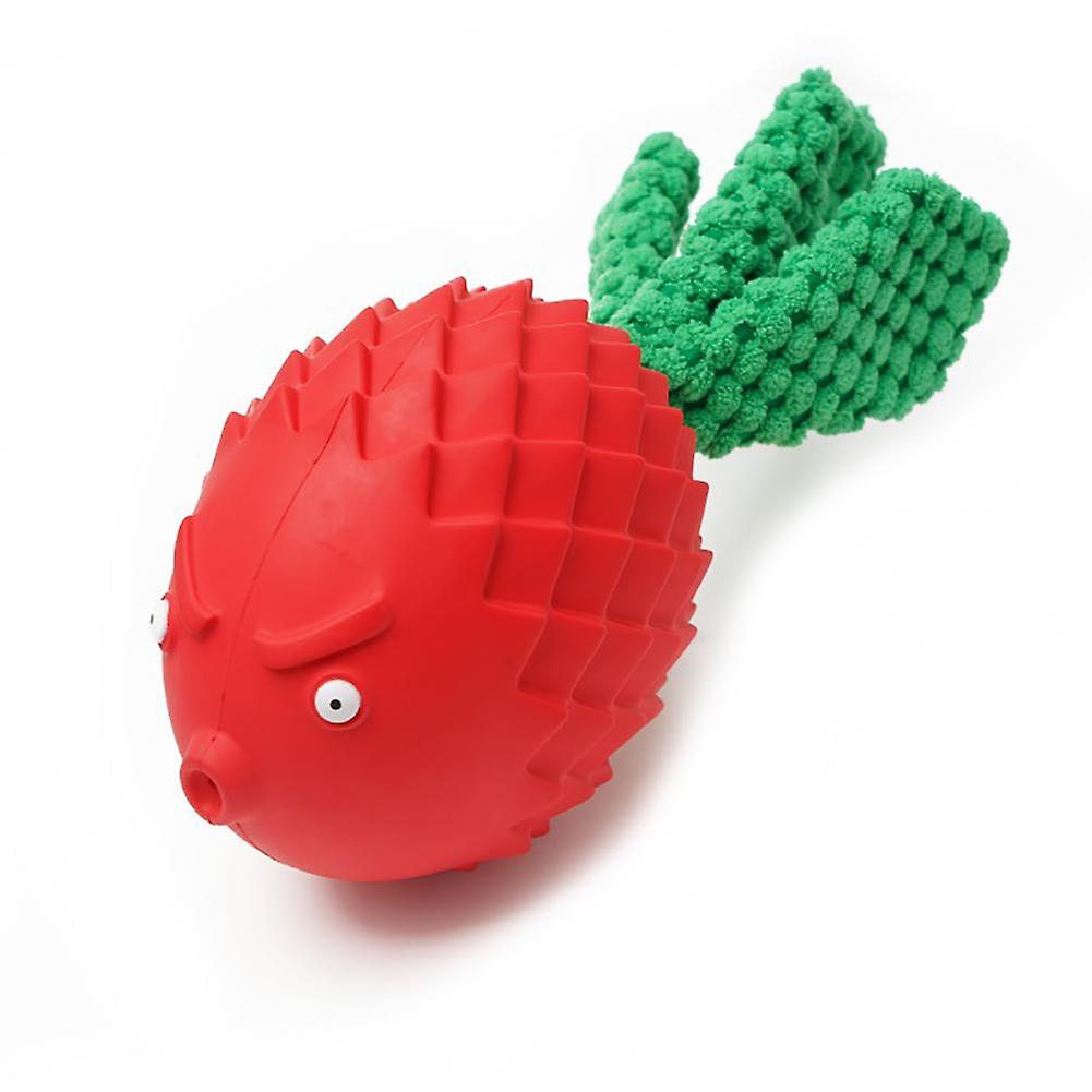 Cute pufferfish pet molar toy