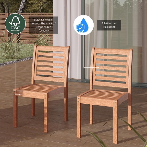 Amazonia Nadia FSC Certified Wood Outdoor Patio Extendable Dining Set