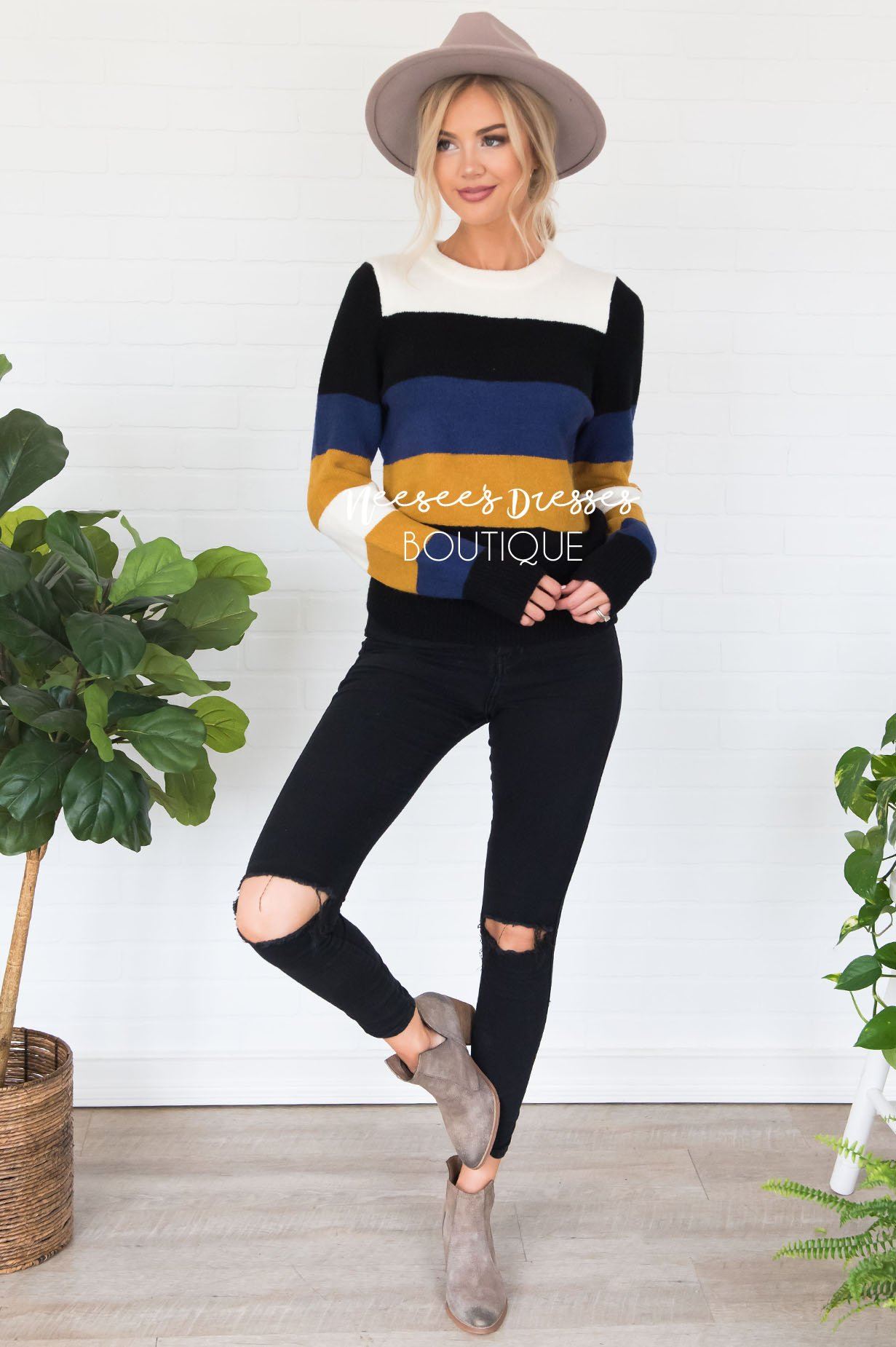 Stay Cozy Color Block Sweater